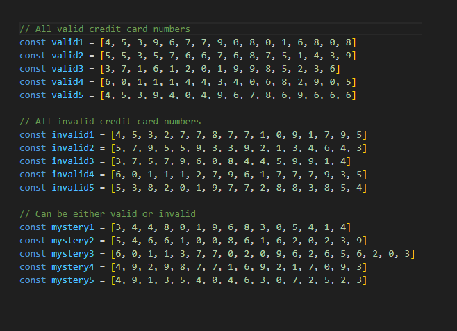Sample image from project creditcard checker
